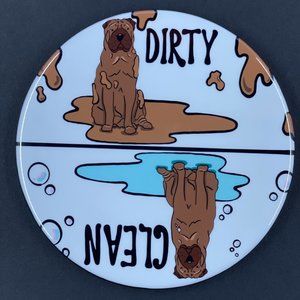 Brown Shar Pei Dog Dishwasher Magnet Kitchen Decor